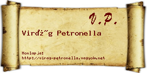 Virág Petronella névjegykártya